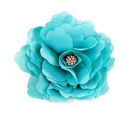 Image showing turquoise fabric flower 