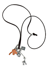 Image showing necklace with leather strap