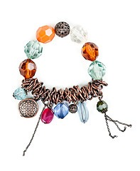 Image showing bracelet with stones and chain