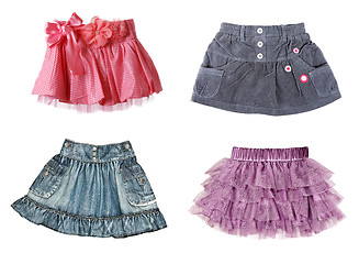 Image showing collage of four skirts