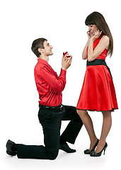 Image showing man gives the woman a ring