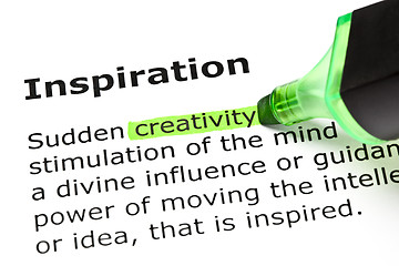 Image showing 'Creativity' highlighted, under 'Inspiration' 