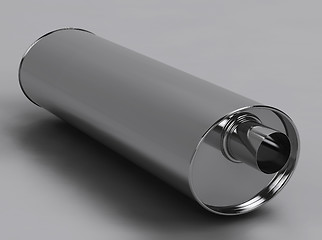 Image showing 3D of catalytic converter in grey studio