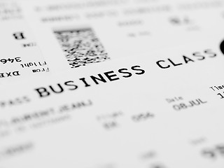 Image showing Business class ticket