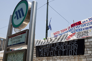 Image showing Political protest in Athens, Greece 2011