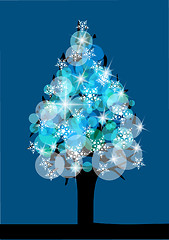 Image showing christmas tree with the snow