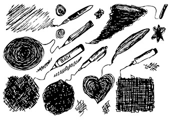 Image showing collection of of pen and drawings 