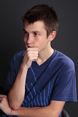 Image showing Thinking boy