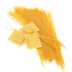 Image showing Ravioli and Spaghetti Pasta