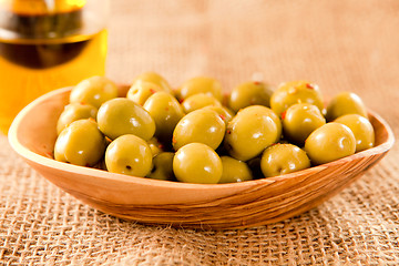 Image showing green olives