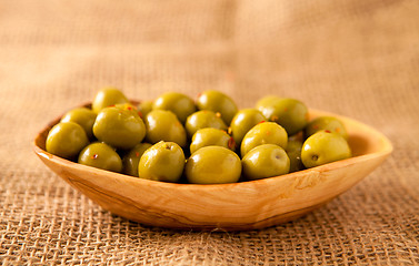 Image showing green olives