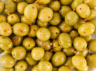 Image showing green olives