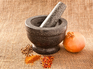 Image showing pestle and mortar