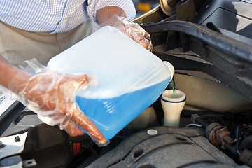 Image showing Refilling windscreen wiper fluid