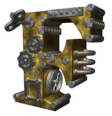 Image showing steampunk letter f