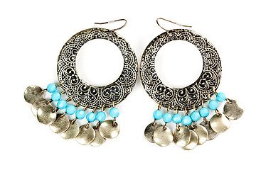 Image showing pair of beautiful earrings