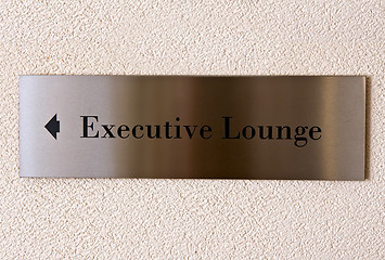 Image showing signs executive lounge