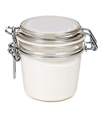 Image showing jar of cream with a steel lock