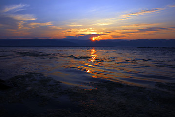 Image showing Sunrise over river