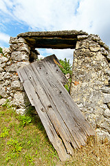 Image showing Derelict door