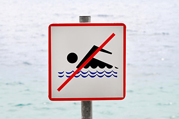 Image showing No swim