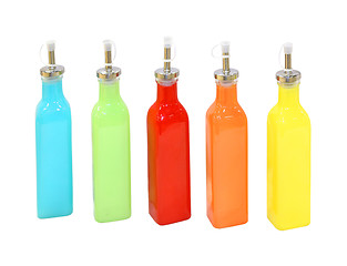 Image showing Colorful bottles