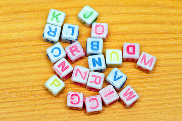 Image showing Letters dice