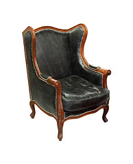 Image showing Old leather chair