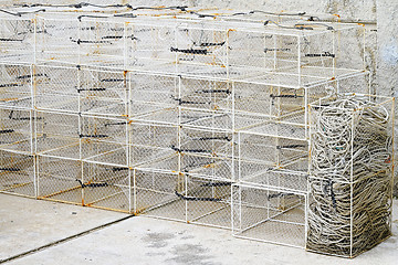 Image showing Fish trap cages