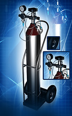 Image showing Oxygen cylinder