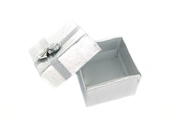 Image showing Open gift box over white