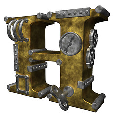 Image showing steampunk letter h