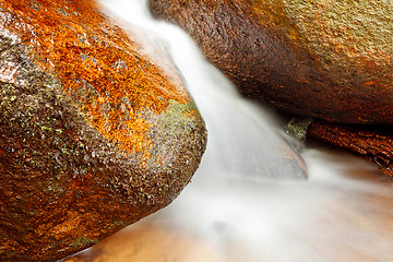 Image showing Small natural waterfall.