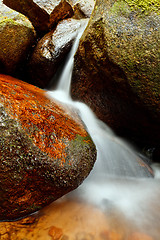 Image showing Small natural waterfall.
