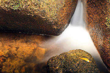 Image showing Small natural waterfall.