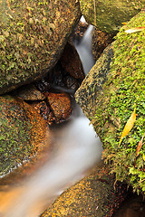 Image showing Small natural waterfall.