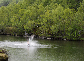 Image showing Abseiling