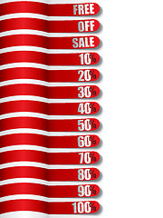 Image showing Set of Red Sale Stickers