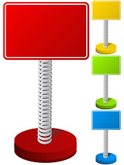 Image showing Set of Colorful Text Box on Metal Spring