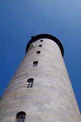 Image showing Lista lighthouse froma bottom perspective