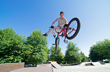 Image showing BMX Bike Stunt tail whip