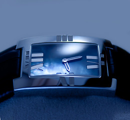 Image showing Luxury platinum watch