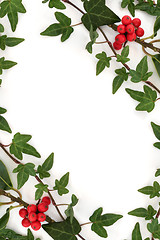 Image showing Holly and Ivy Abstract Frame