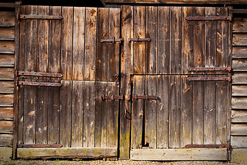 Image showing wooden door