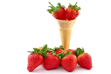 Image showing strawberry ice cream concept