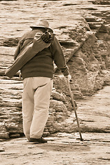 Image showing Old man walking