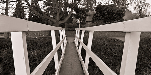 Image showing White footbridge