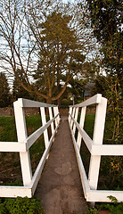 Image showing White footbridge
