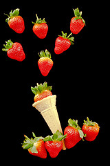 Image showing strawberry ice cream concept