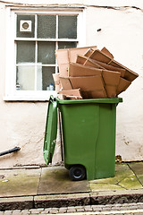 Image showing Green recycling bin